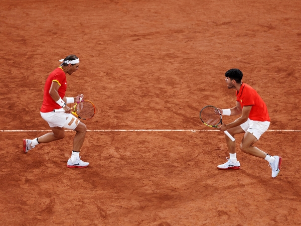 Rafael Nadal and Carlos Alcaraz men's doubles Paris 2024 Olympics